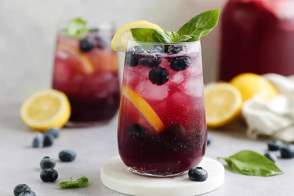 BLUEBERRY BASIL LEMONADE