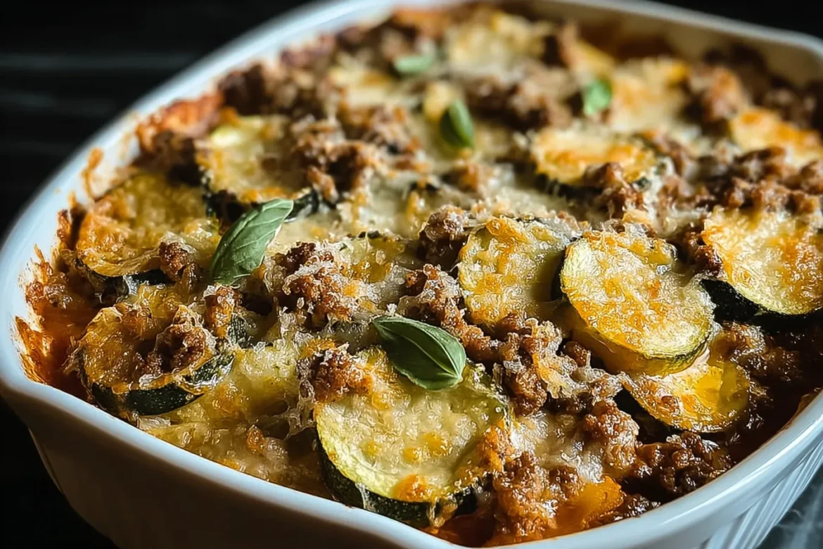 Easy Ground Beef Zucchini Casserole
