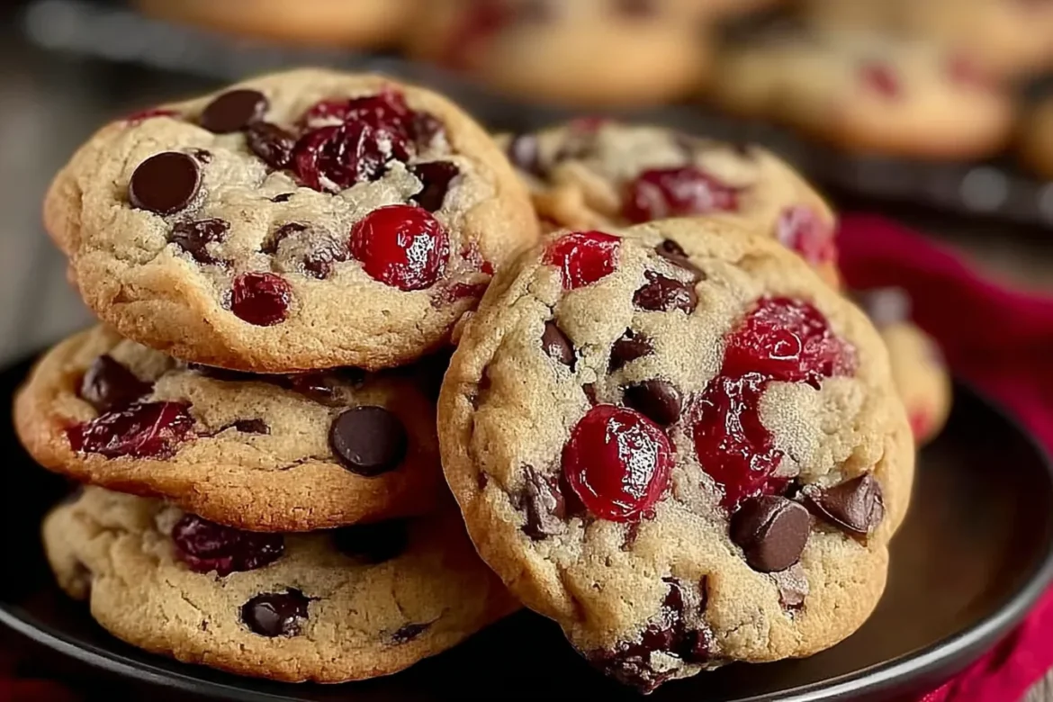 Maraschino Cherry Choco Chip Cookies