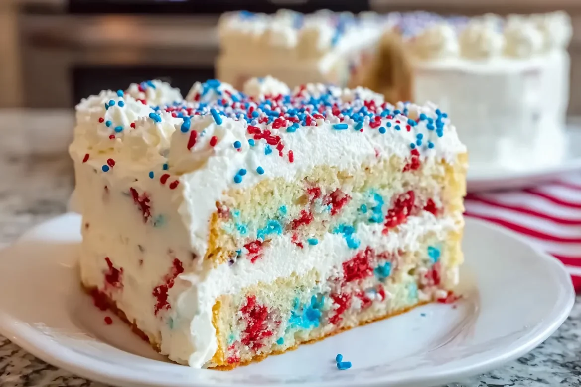 Patriotic Funfetti Cake