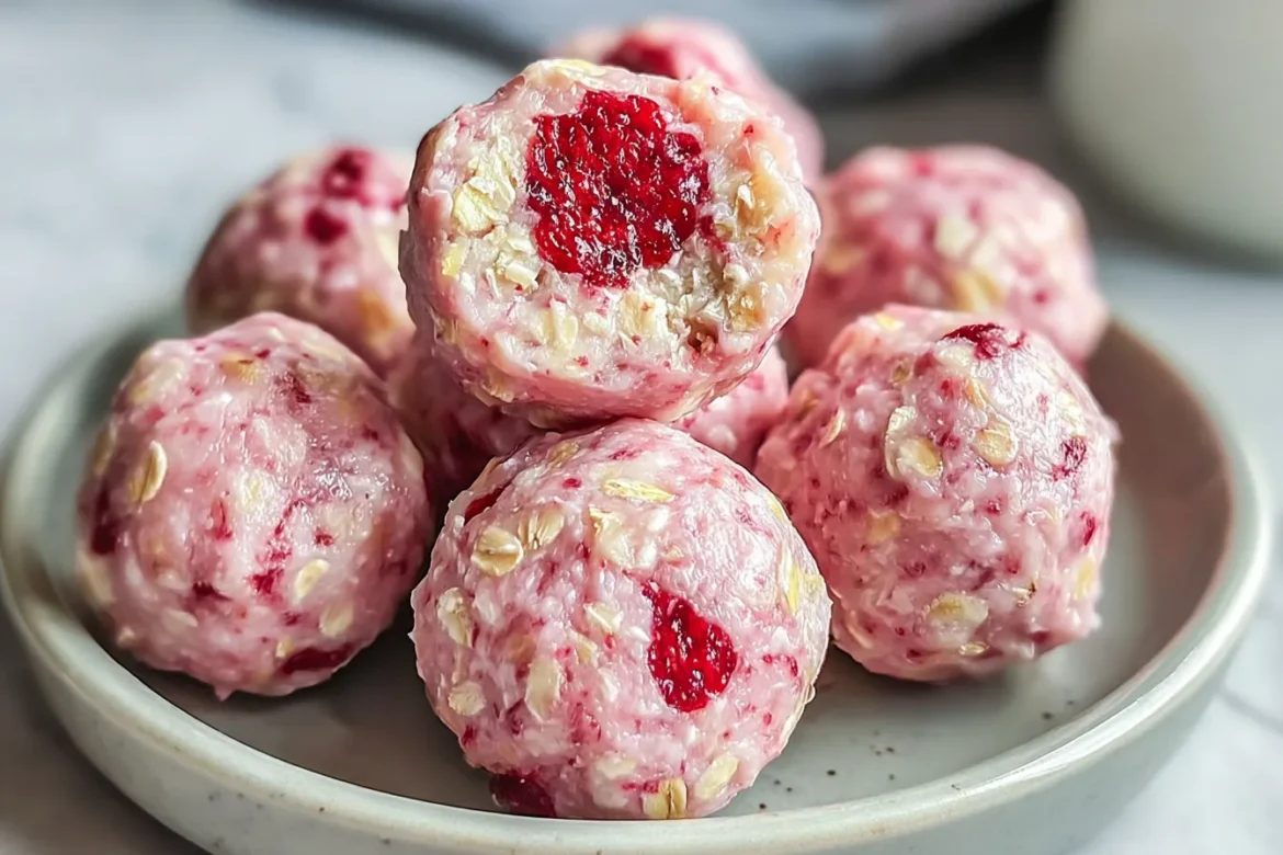 Strawberry Cheesecake Protein Balls