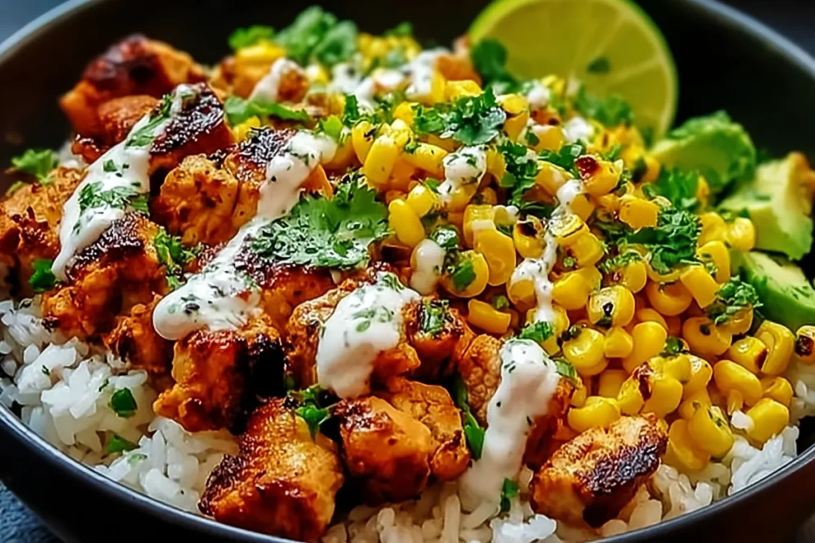 Street Corn Chicken Rice Bowl Recipe for Easy Dinners